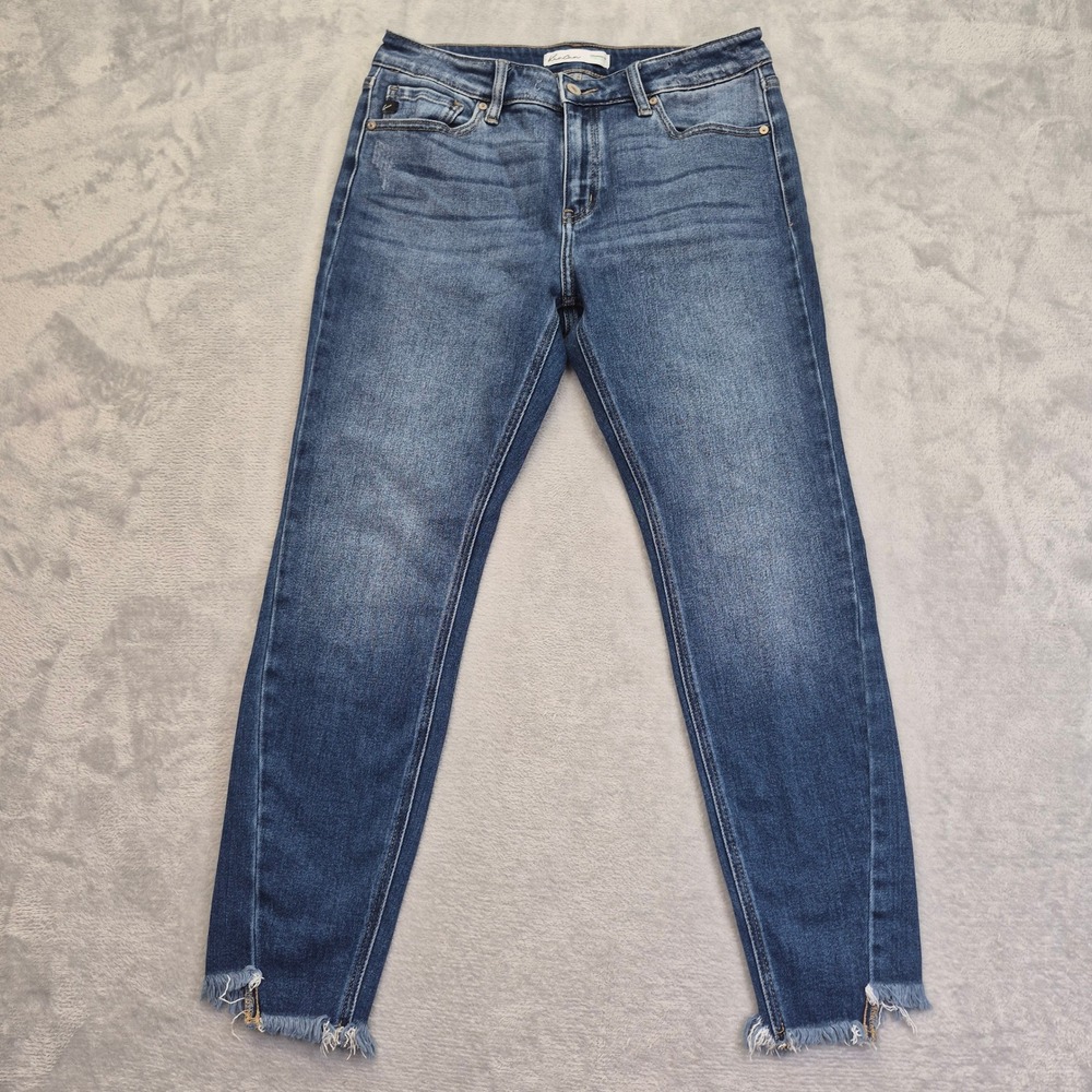 KanCan Maurices Women Skinny Ankle Jeans Medium Wash Raw Step Hem 29 (30) 211014